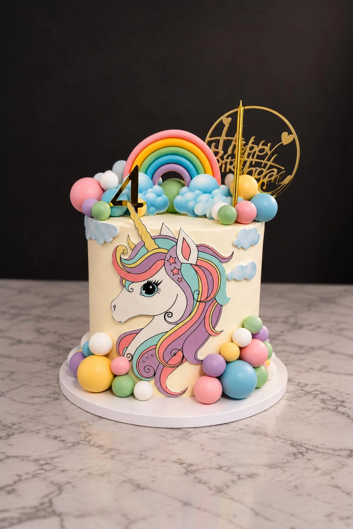 Rainbow Unicorn cake